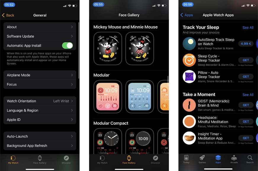 Man sieht die Apple Watch SE.